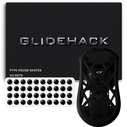 GLIDEHACK™ Mouse Skates | 40 Dots — Black | PTFE