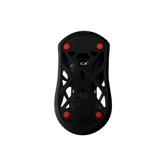GLIDEHACK™ Mouse Skates | 40 Dots — Red | UHMW - PE