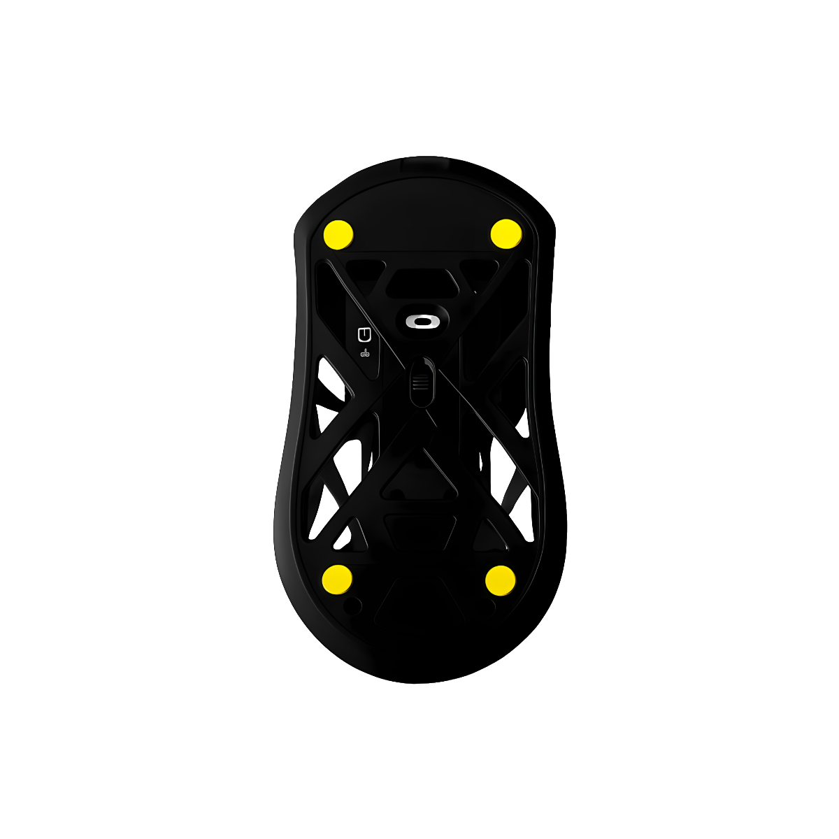 GLIDEHACK™ Mouse Skates | 40 Dots — Yellow | UHMW - PE