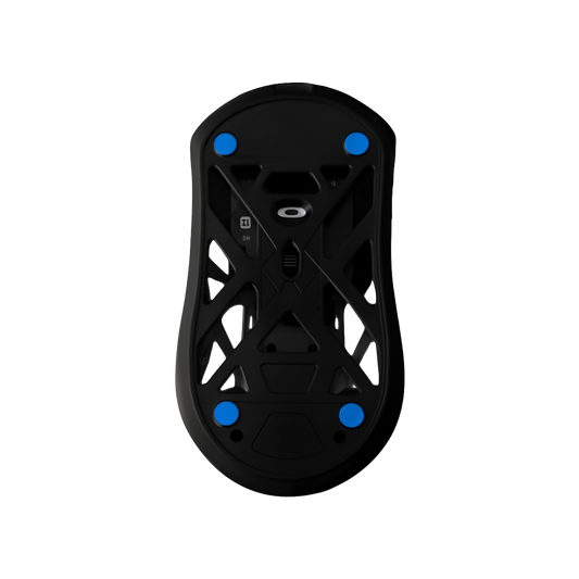GLIDEHACK™  Mouse Skates | 40 Dots — Blue | UHMW - PE
