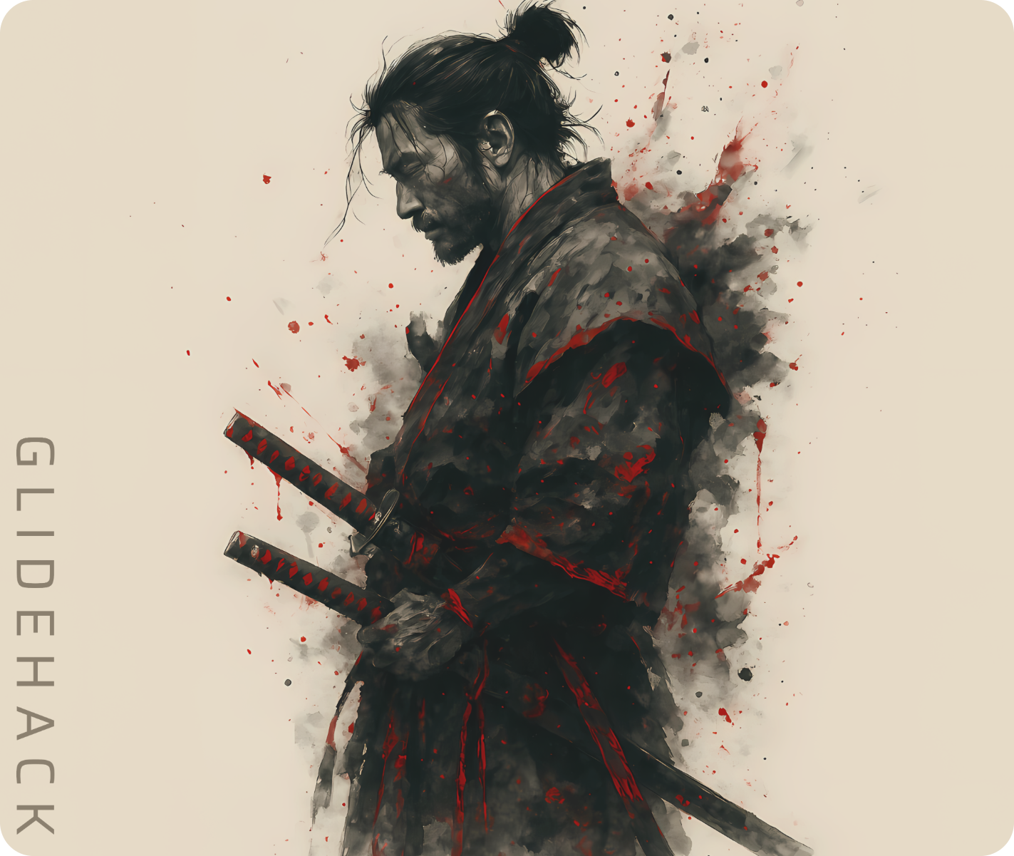 Lone Samurai | Ultra Precision Glass Mousepad