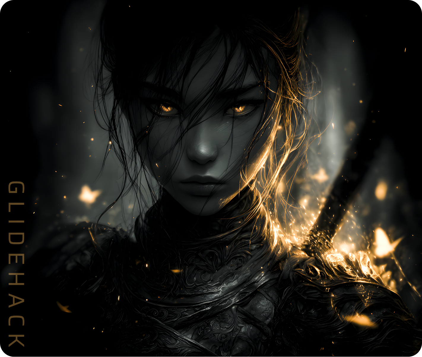 Ember Veil | Ultra Precision Glass Mousepad