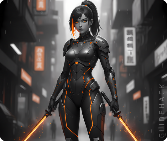 Cyber Ronin | Ultra Precision Glass Mousepad | GLIDEHACK